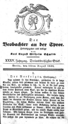 33. Stueck, 15. August 1836