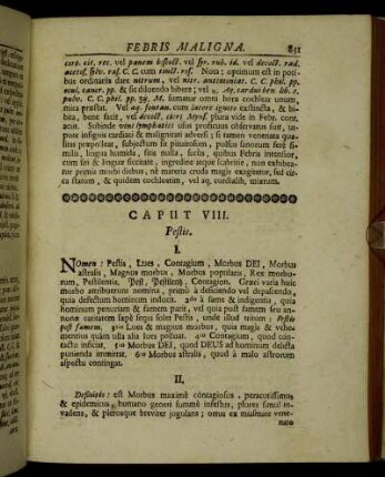 Caput VIII. Pestis.
