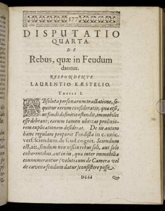 Disputatio Quarta