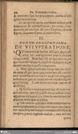 IX. Nonum Progymnasma De Vituperatione