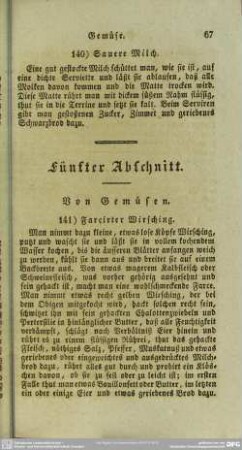 Fünfter Abschnitt. Von Gemüsen