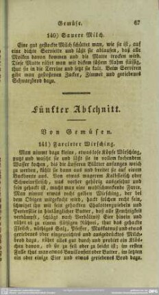 Fünfter Abschnitt. Von Gemüsen