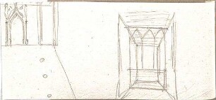 Hoffstadt, Friedrich; Kassette 4: Mappe IX.1, Grabsteine und Monumente (1304-1311) - Kircheninnenraum (Details)