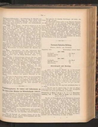 Fortbildungskursus für Lehrer und Lehrerinnen an der Universität Münster im Winterhalbjahr 1906/07