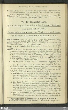 VI. Der Eisenbahnbeamte