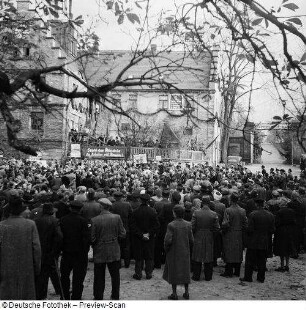 Bodenreform, Helfenberg, Rittergut; Stellvertretender Ministerpräsident Fischer