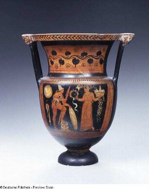 Rotfiguriger Stangenhenkelkrater