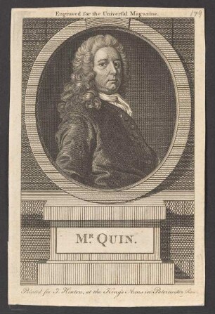 Porträt James Quin (1693-1766)