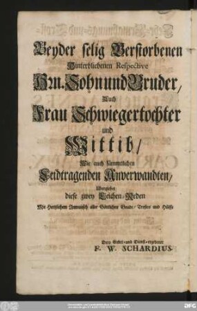 [Leichen-Rede.]