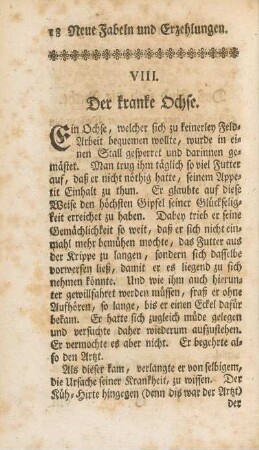 VIII. Der kranke Ochse