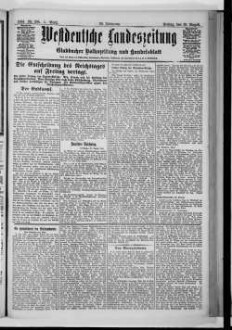 Westdeutsche Landeszeitung : Gladbacher Volkszeitung und Handelsblatt : allgemeiner Anzeiger für den gesamten Niederrhein : die Niederrheinische Heimatzeitung