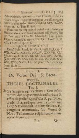 Cap. II. De Verbo Dei, & Sacramentis.