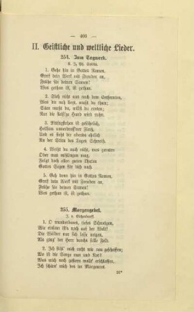 II. Geistliche und weltliche Lieder