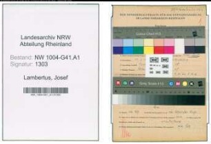 Entnazifizierung Josef Lambertus , geb. 13.06.1902 (Krim.Beamter)