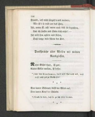 Denksprüche alter Weisen mit meinen Handglossen