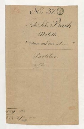 Nimm was dein ist und gehe hin; V (3), Coro, orch; BWV 144; BC A 41
