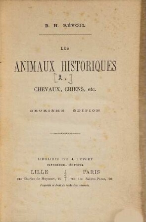 Les animaux historiques, 2