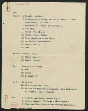 Aufzeichnungen (Tagebuch) 1909-1914