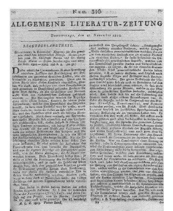 Gülich, P. J. v.: Historisch-juridische Abhandlung über die Meyerdinge des nördlichen Deutschlands, insbesondere des Hochstifts Hildesheim. Gießen: Heyer 1802