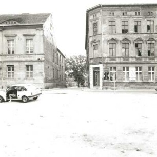 Cottbus. Am Neustädter Tor. Blick von der Burgstraße nach Südost