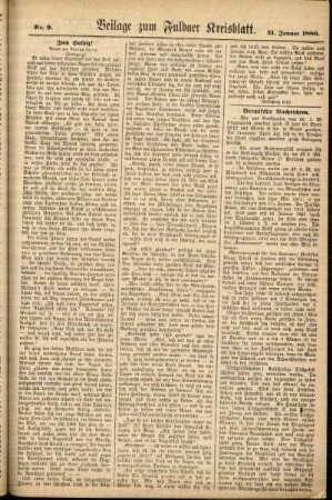Zweite Ausgabe vom Samstag, den 31. Januar 1880.