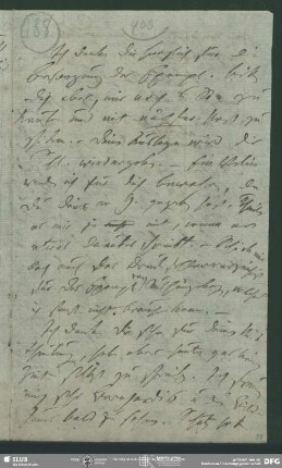 Eigenh. Brief von Friedrich von Schlegel an August Wilhelm von Schlegel, o.O., ohne Datumsangabe