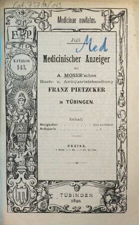 Katalog. 143. 1890