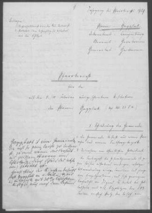 Gaggstatt mit Mistlau und Niederwinden: Pfarrbericht 1929