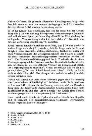 195-202, XI. Die Gefahren des "Kann"