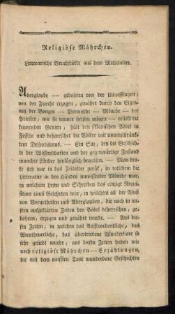 Religiöse Mährchen.