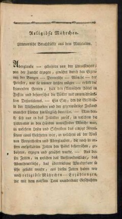 Religiöse Mährchen.