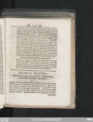 Sectio II. Practica Nonnullam Superioris Theoriae Adplicationem Sistens.