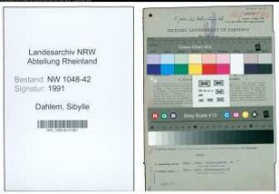 Entnazifizierung Sibylle Dahlem , geb. 27.02.1907 (Buchhalterin)