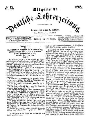 Protokolle der 17. allgemeinen deutschen Lehrerversammlung