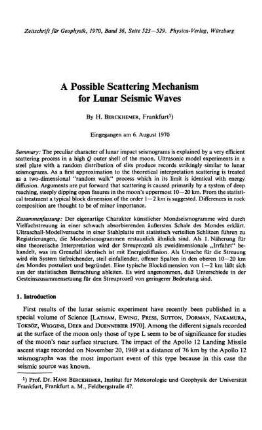 A possible scattering mechanism for lunar seismic waves