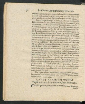 Caput Decimum Nonum. Explicatur quid sit domi natum, soris natum esse.