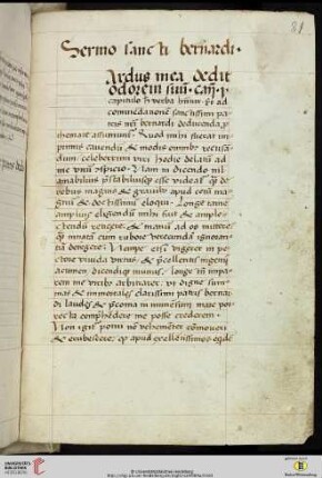De Sancto Bernardo et de Sancto Benedicto Sermones 1-12