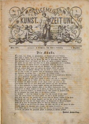 Allgemeine Kunstzeitung. 1871/72