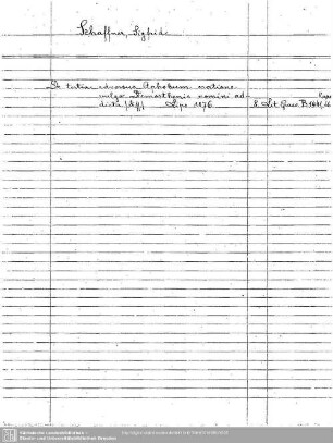 Schaffner, Sigfrid