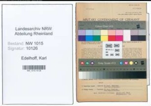 Entnazifizierung Karl Edelhoff , geb. 02.01.1912 (Lehrer)