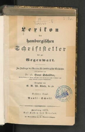 Bd. 6: Pauli - Schoff