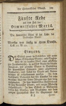 Fünfte Rede auf das Fest der Himmelfahrt Mariä