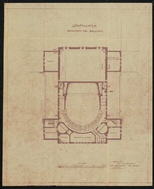 Stadttheater, Bremen: Grundriss Galerie 1:200