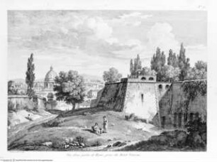 Recueil de vues et Fabriques pittoresques d'Italie ..., Tafel 72: Vue d'une partie de Rome, prise du Mont Vatican.