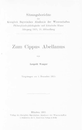 Zum Cippus Abellanus