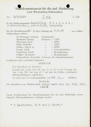 Kleiner, Maximilian