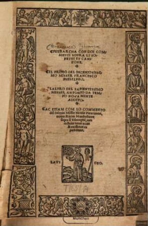 Petrarcha con doi commenti sopra li sonetti et canzone