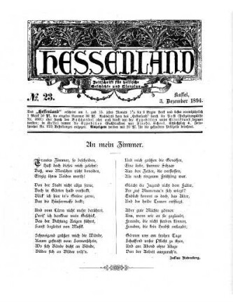No. 23, 3. Dezember 1894