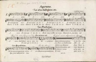 Asperges : für 4 Singstimmen mit willkürlicher Orgelbegleitung und Vocalresponsorien zum Hochamte ... ; Op. 3