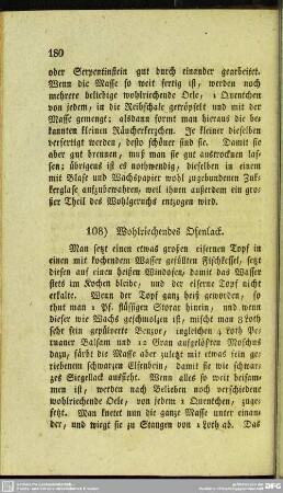 108. Wohlriechendes Ofenlack